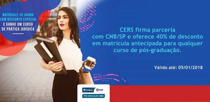 CERS oferece 40% de desconto para associados do CNB/SP