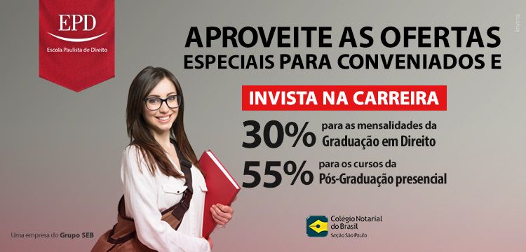 Escola Paulista de Direito oferece vários descontos aos associados do CNB/SP