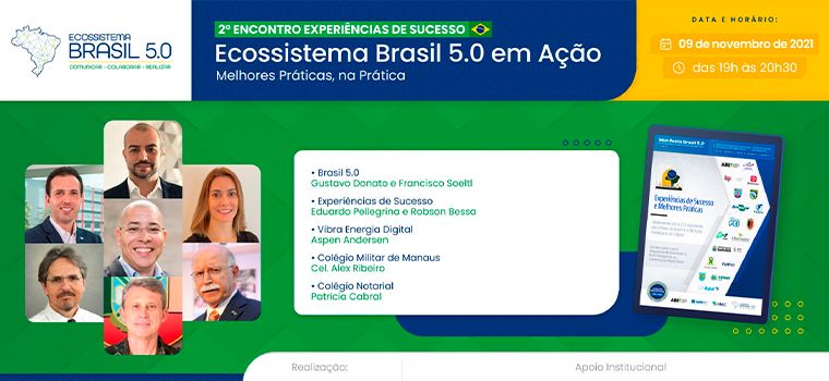 CNB/SP vai participar do 2º Encontro Experiências de Sucesso – Ecossistema Brasil 5.0 em Ação