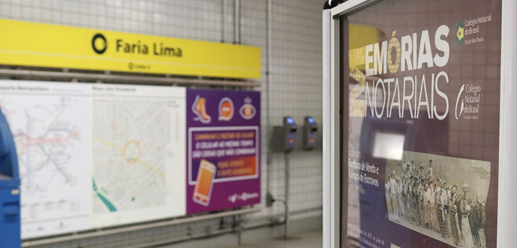 CNB/SP: Exposição Memórias Notariais passa por linha amarela do metrô