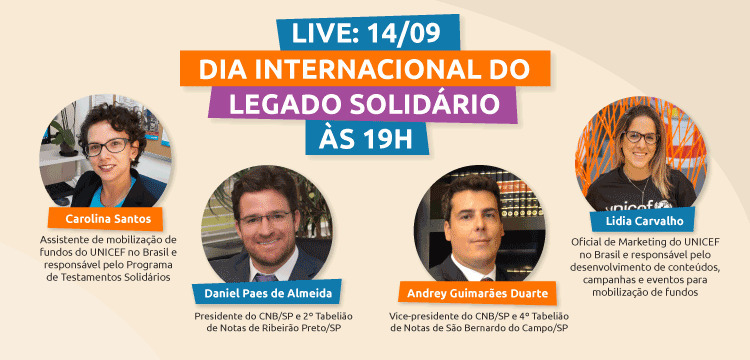 14/9: live “Dia do Legado Solidário”