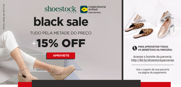 Shoestock oferece até 15% de descontos aos associados do CNB/SP