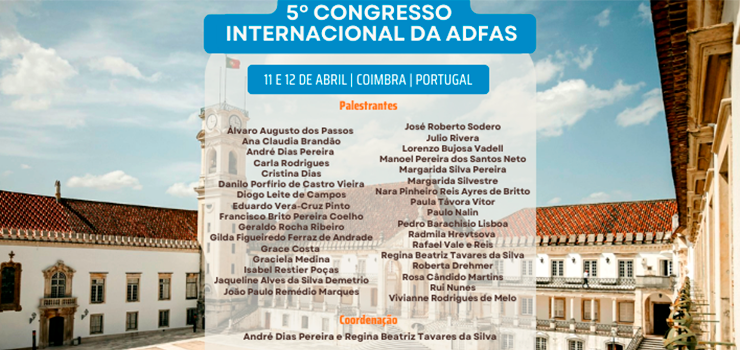 ADFAS: 5º Congresso Internacional da ADFAS – Coimbra