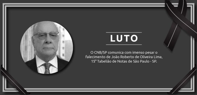 CNB/SP informa falecimento de João Roberto de Oliveira Lima