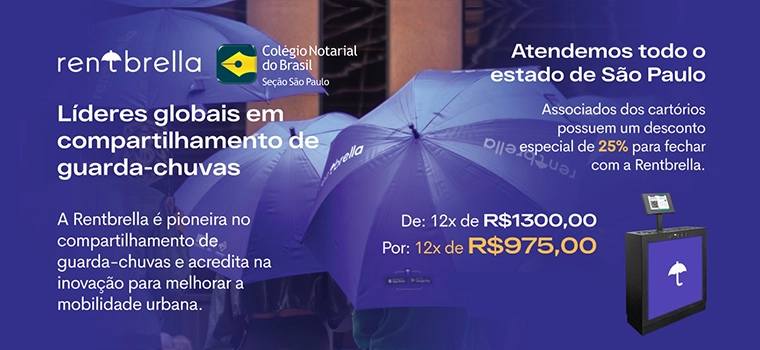 Rentbrella oferece descontos de até 25% OFF aos associados do CNB/SP