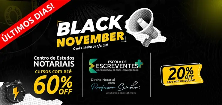 ÚLTIMOS DIAS DO BLACK NOVEMBER: CNB/SP oferece até 60% de desconto para associados