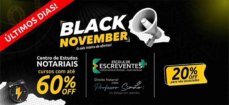 ÚLTIMOS DIAS DO BLACK NOVEMBER: CNB/SP oferece até 60% de desconto para associados