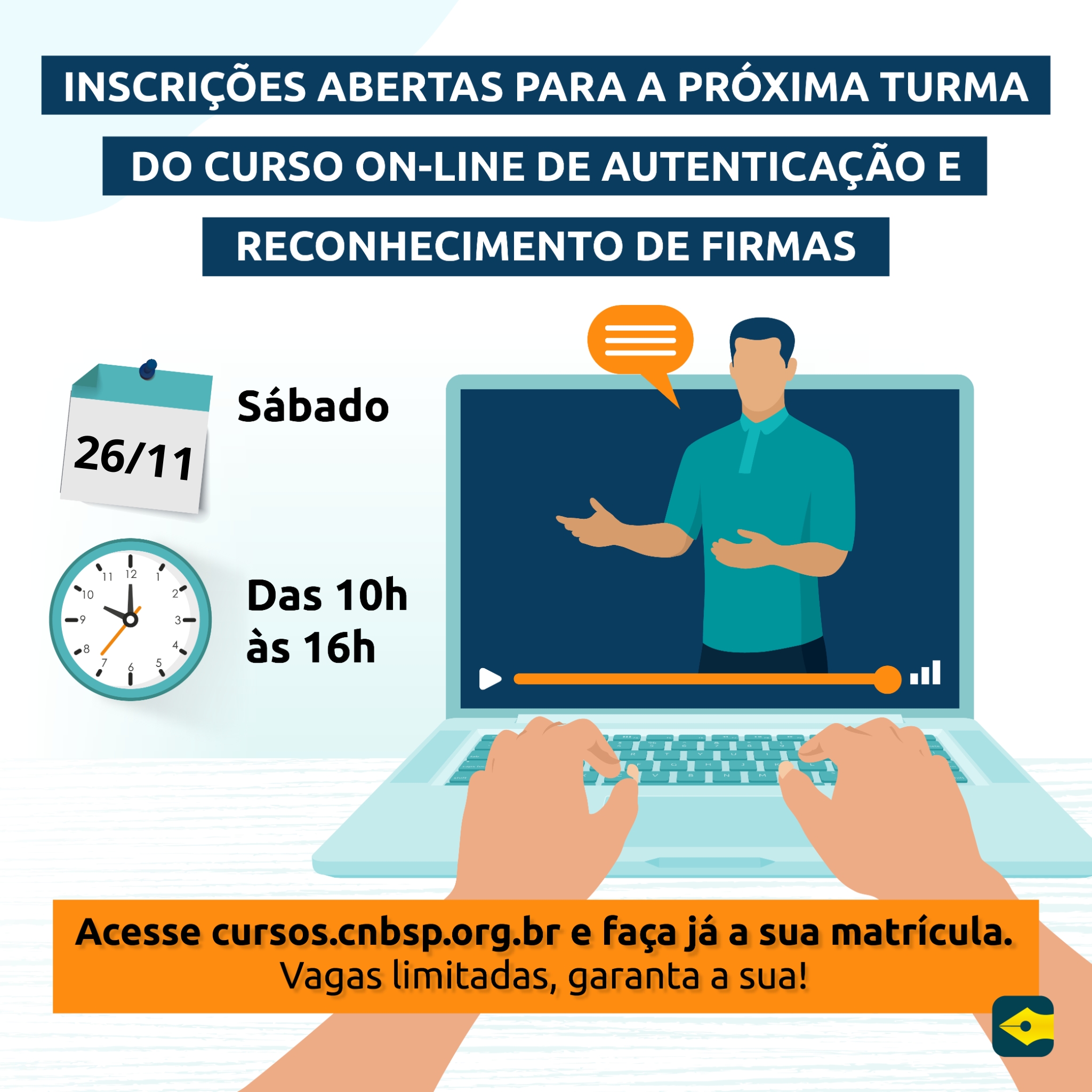 ON-LINE - CURSO DE AUTENTICAÇÃO E RECONHECIMENTO DE FIRMAS