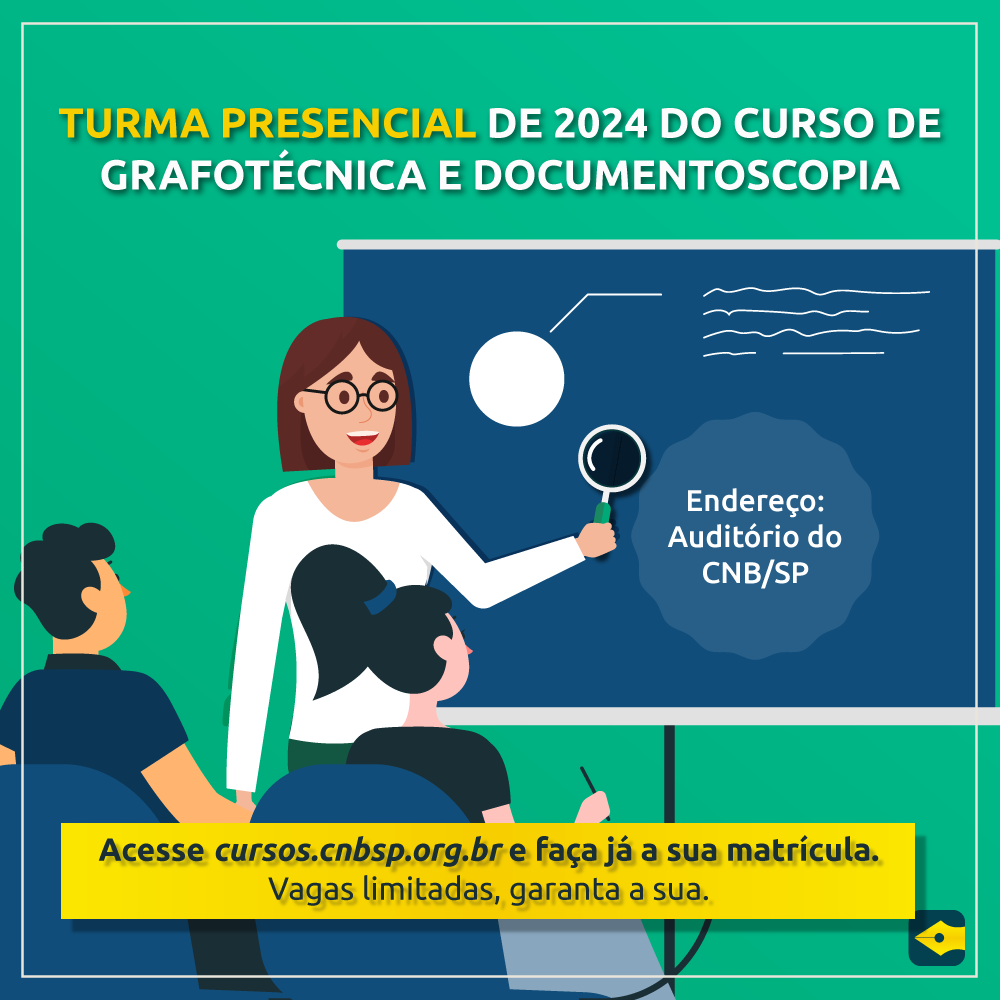 PRESENCIAL - CURSO DE GRAFOTECNIA E DOCUMENTOSCOPIA