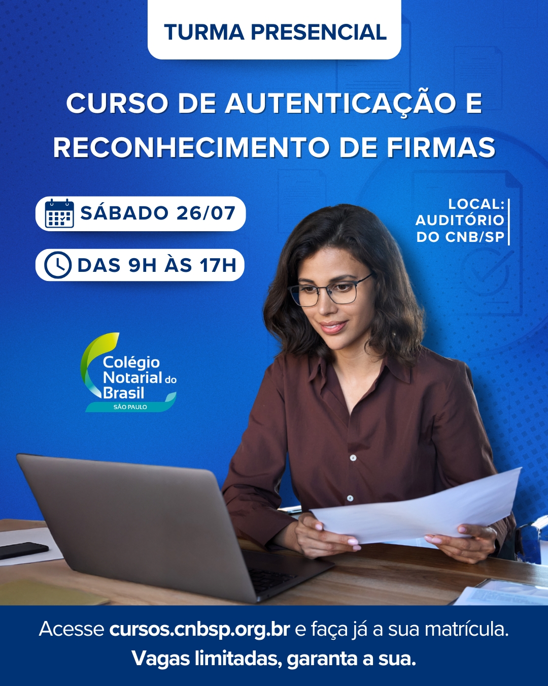 CURSO DE AUTENTICAÇÃO E RECONHECIMENTO DE FIRMAS