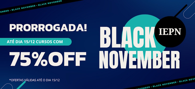 IEPN: A Black November IEPN foi prorrogada: cursos com até 75% OFF