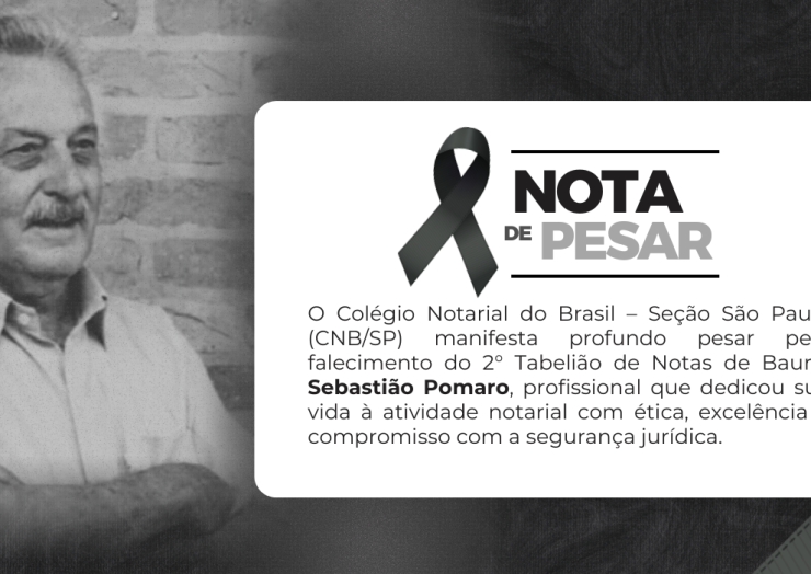CNB/SP informa falecimento de Sebastião Pomaro
