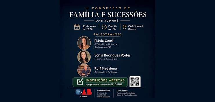 CNB/SP participa do II Congresso de Família e Sucessões da OAB Sumaré